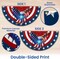 American Flag Patriot Eagle Christian Cross Non-Pleated Fan Flag Suitable for Outdoor and Indoor